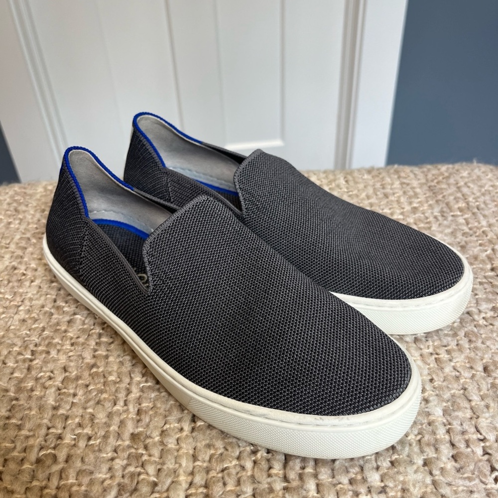 Rothy's The Original Slip On Sneaker Gray Knit Loafers Shoe Women’s Size 8.5